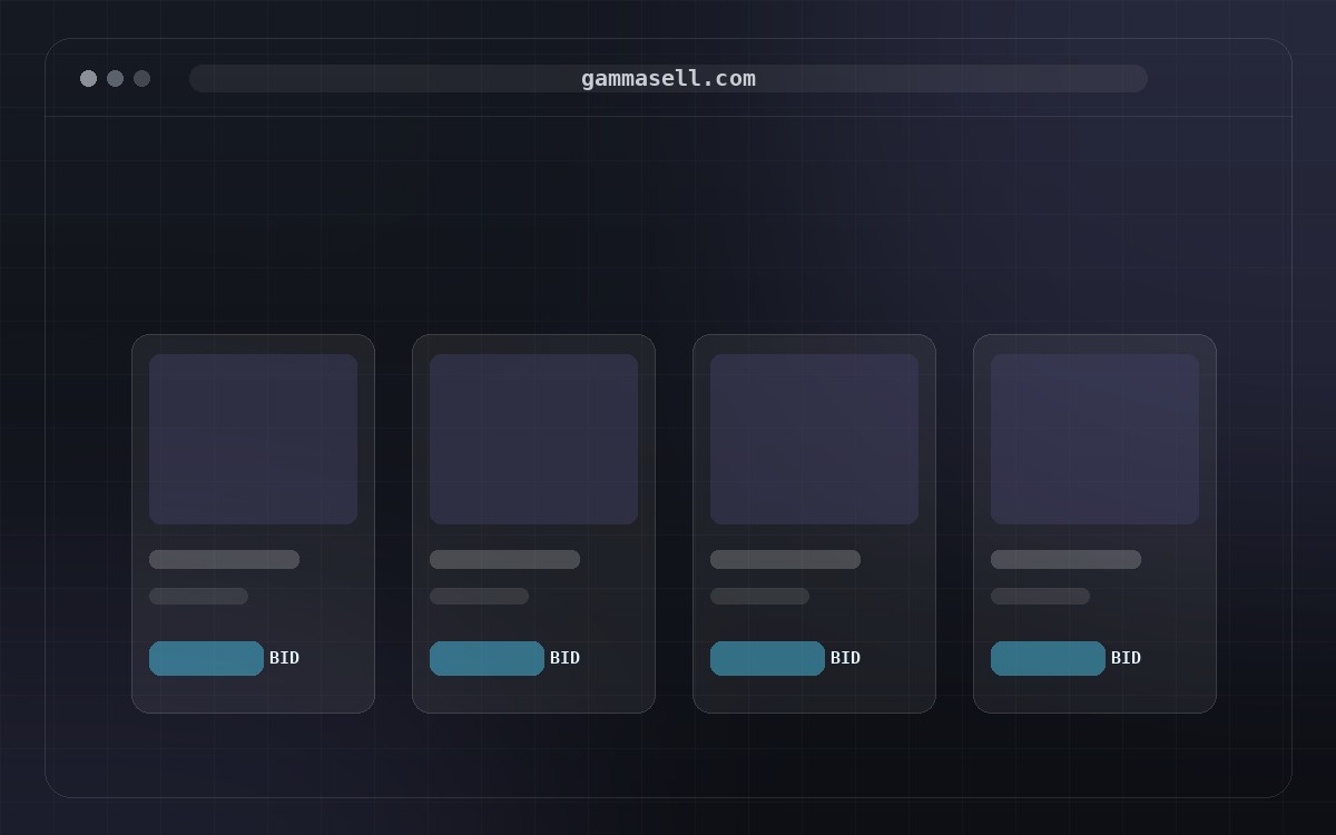 The gammasell.com buy, sell and live auction marketplace